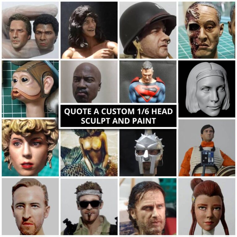 Public Person 1/6 Head Sculpt Commission - Custom a 3D Sculpting, Printing and Painting