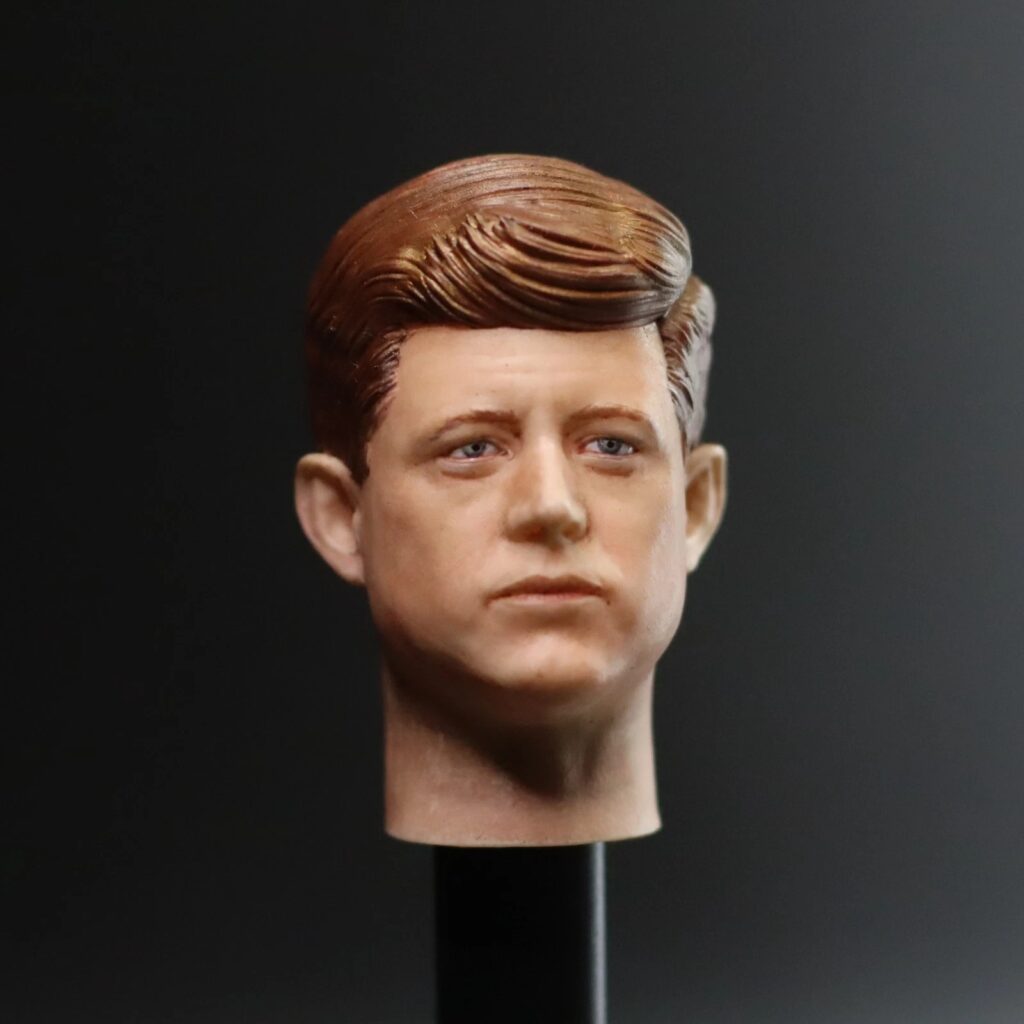 John F. Kennedy JFK US President Head Sculpt, custom 1/6 Scale collectible for sixth scale figures